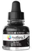 Daler Rowney System 3 Sıvı Akrilik Mürekkep Boya 29.5ml 036 Mars Black