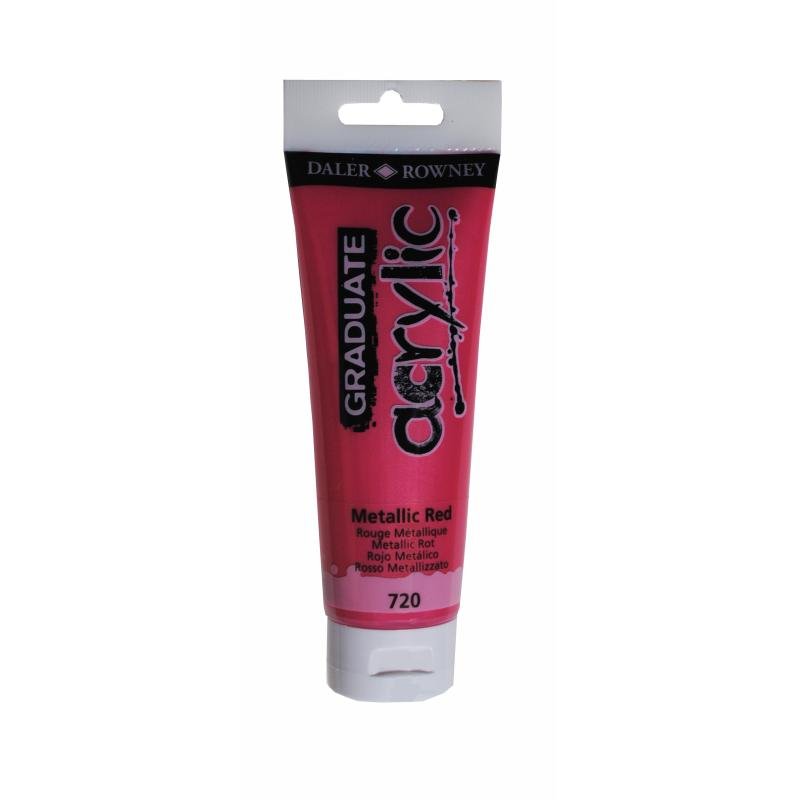 Daler Rowney Graduate Akrilik Boya 120ml 720 Metallic Red