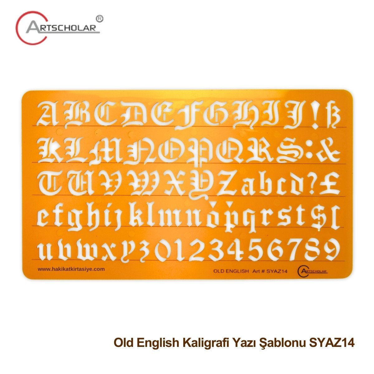 Artscholar Old English Kaligrafi Yazı Şablonu