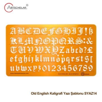 Artscholar Old English Kaligrafi Yazı Şablonu