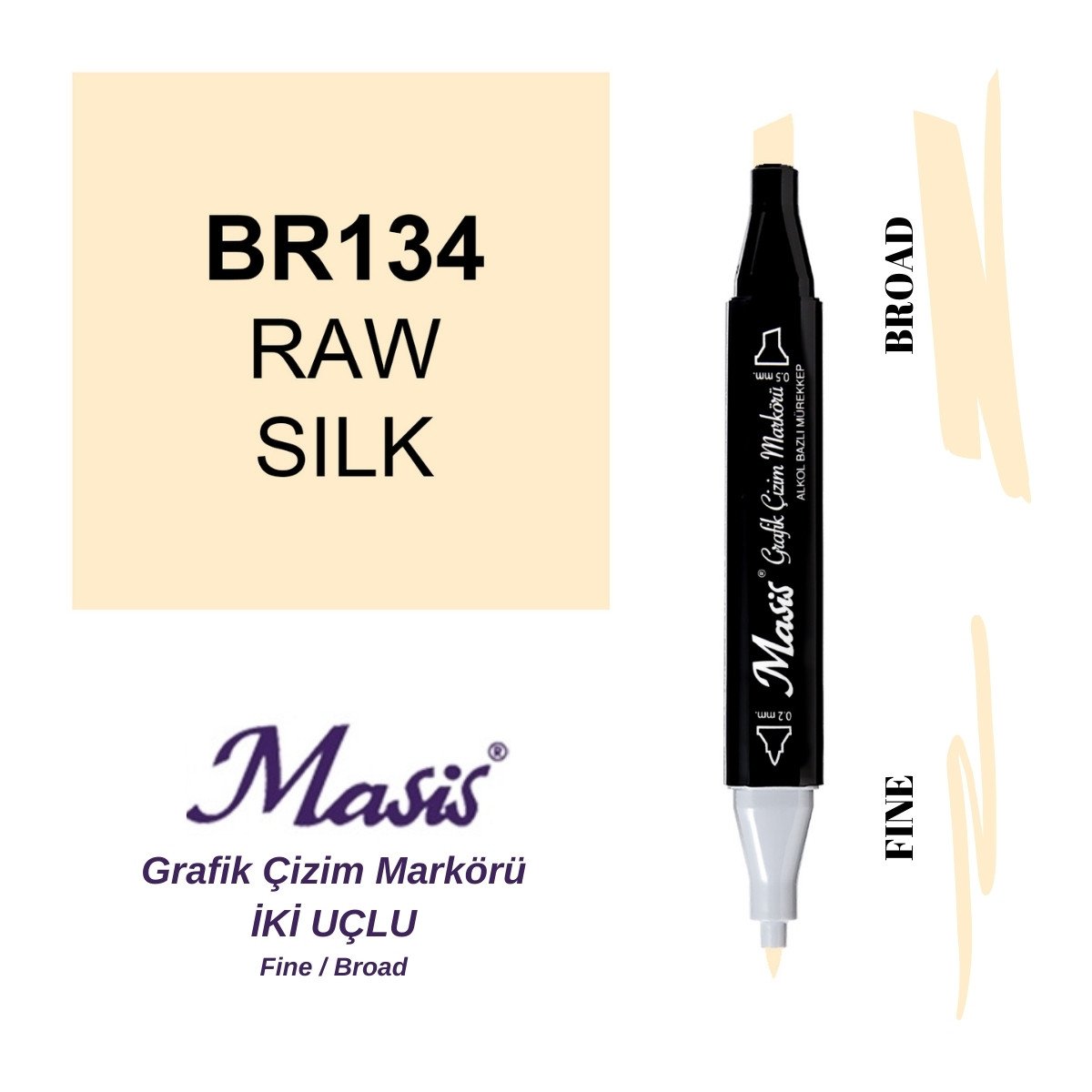 Masis Twin Çift Uçlu Marker Kalemi 134 Raw Silk