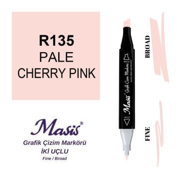 Masis Twin Çift Uçlu Marker Kalemi 135 Pale Cherry Pink