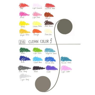 Zig Clean Color F TCS-6000T Çift Uçlu Marker Set 24lü