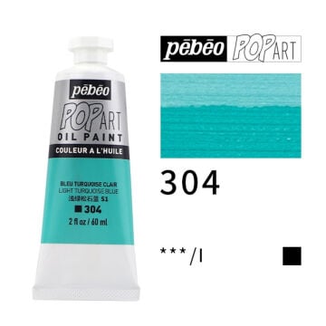 Pebeo Pop Art Yağlı Boya 60ml 304 Light Turquoise Blue