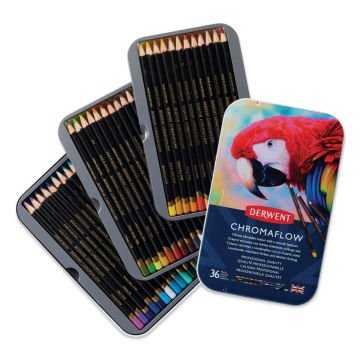 Derwent Chromaflow Kuru Boya Kalem Seti Metal Kutu 36lı