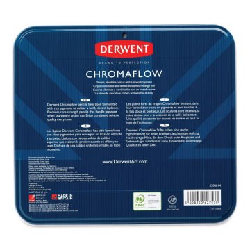 Derwent Chromaflow Kuru Boya Kalem Seti Metal Kutu 72li