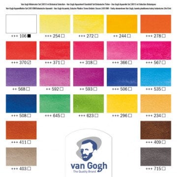 Van Gogh Sulu Boya Botanical 24 Renk Set