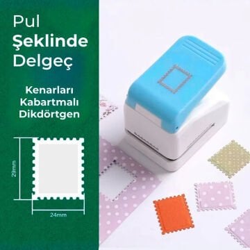 Bu-Bu Eva Kağıt Pul Delgeç 23.9x28.7mm Kabartmalı