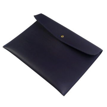 Art Elegant Suni Deri Zarf Dosya A4 Lacivert