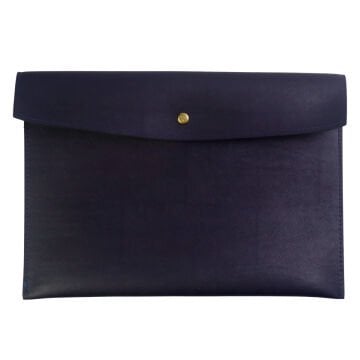 Art Elegant Suni Deri Zarf Dosya A4 Lacivert