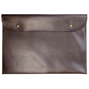 Art Elegant Suni Deri Zarf Dosya 35x50cm Kahverengi