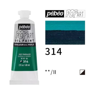 Pebeo Pop Art Yağlı Boya 60ml 314 Emerald Green