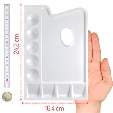 Bigpoint Sanatsal Plastik Palet Godeli 24cm