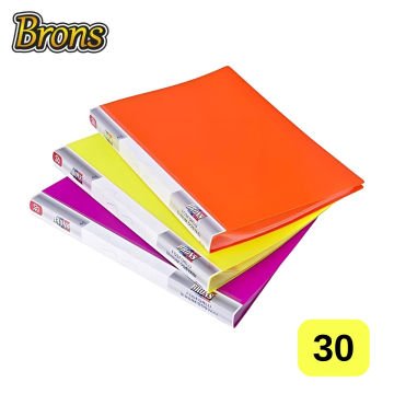 Brons Sunum Dosyası Fosforlu A4 30lu Sarı