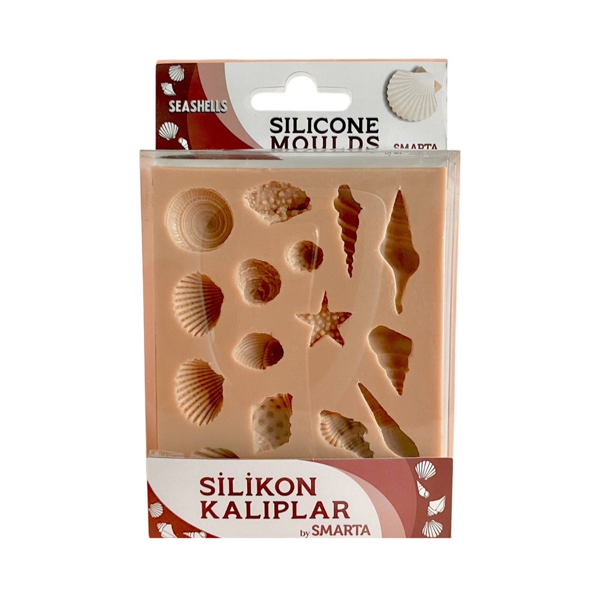 Smarta Silikon Kalıplar Deniz Kabukları 100x130x15mm