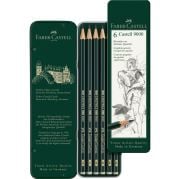 Faber Castell 9000 Dereceli Eskiz Çizim Kalemi Seti 6lı