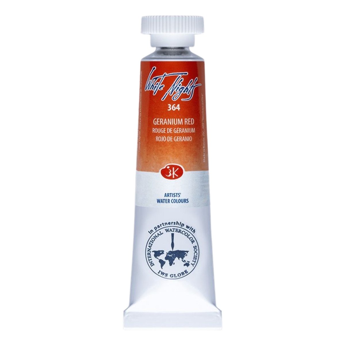 White Nights Watercolor Tüp Sulu Boya 10ml 364 Geranium Red