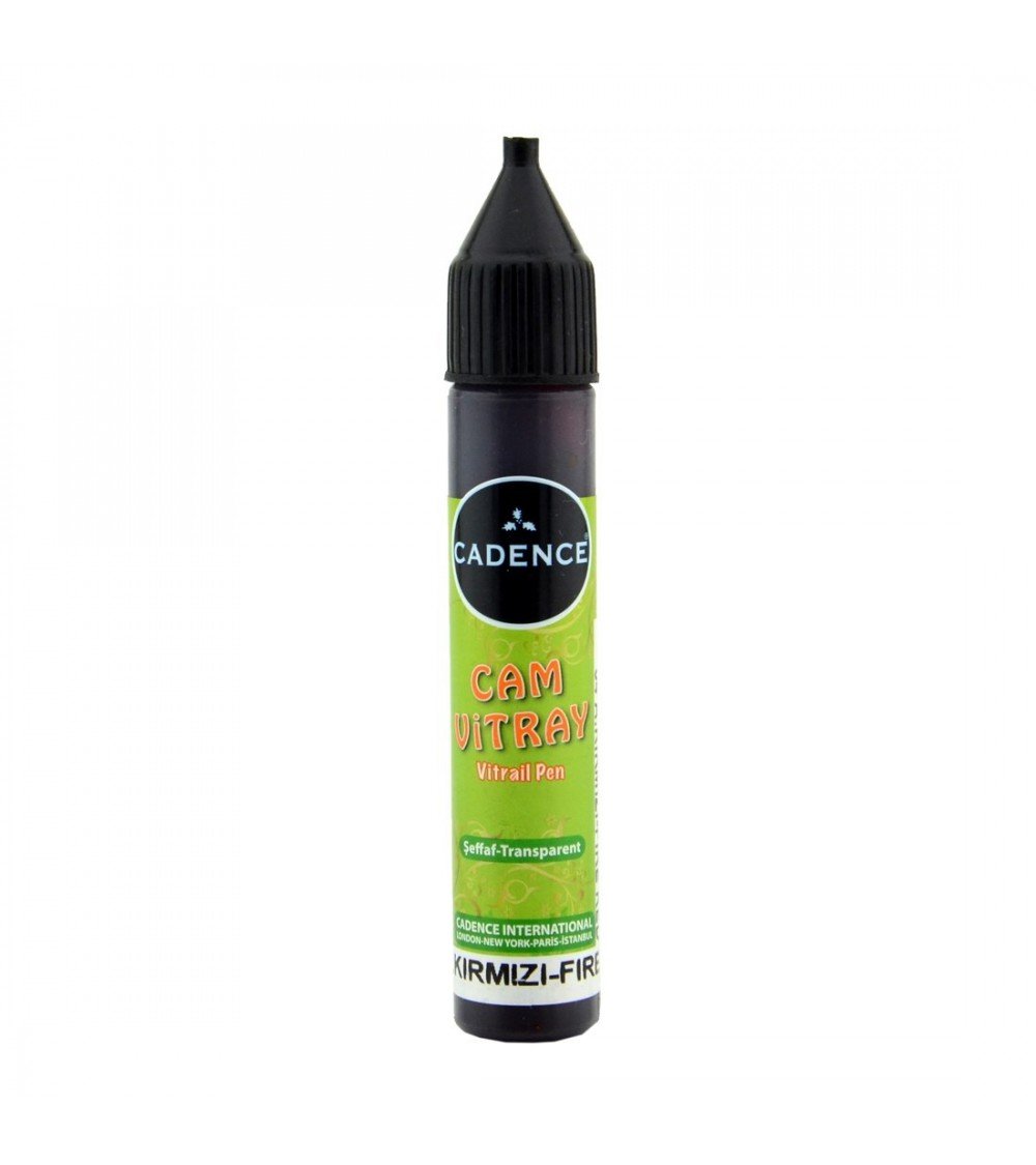Cadence Kalem Tipi Cam Vitray 25ml 04 Kırmızı