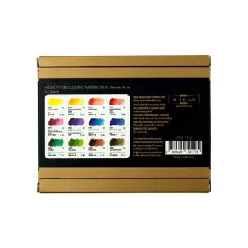 Mijello Sulu Boya Mission Gold Triple Pan 12li MPW-1212
