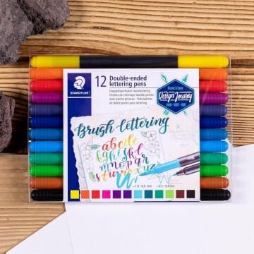 Staedtler Brush Lettering Çift Uçlu Kaligrafi Kalemi 1.0-6.0 0.5-0.8mm TB12 12li