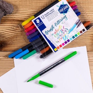 Staedtler Brush Lettering Çift Uçlu Kaligrafi Kalemi 1.0-6.0 0.5-0.8mm TB12 12li