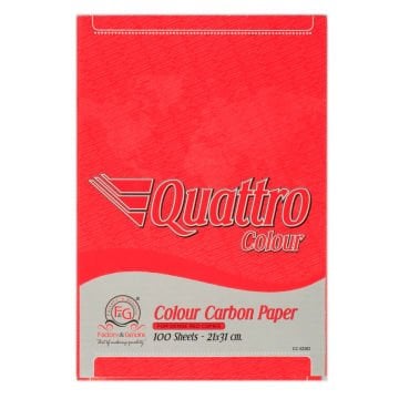 Factory&Genuine Quattro Karbon Kağıdı 21x31cm 100lü Standart Kırmızı