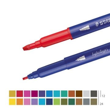 Staedtler Brush Lettering Çift Uçlu Kaligrafi Kalemi 3.5-2.0 TB12 12li