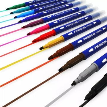 Staedtler Brush Lettering Çift Uçlu Kaligrafi Kalemi 3.5-2.0 TB12 12li