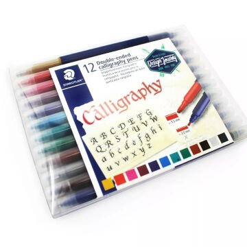 Staedtler Brush Lettering Çift Uçlu Kaligrafi Kalemi 3.5-2.0 TB12 12li
