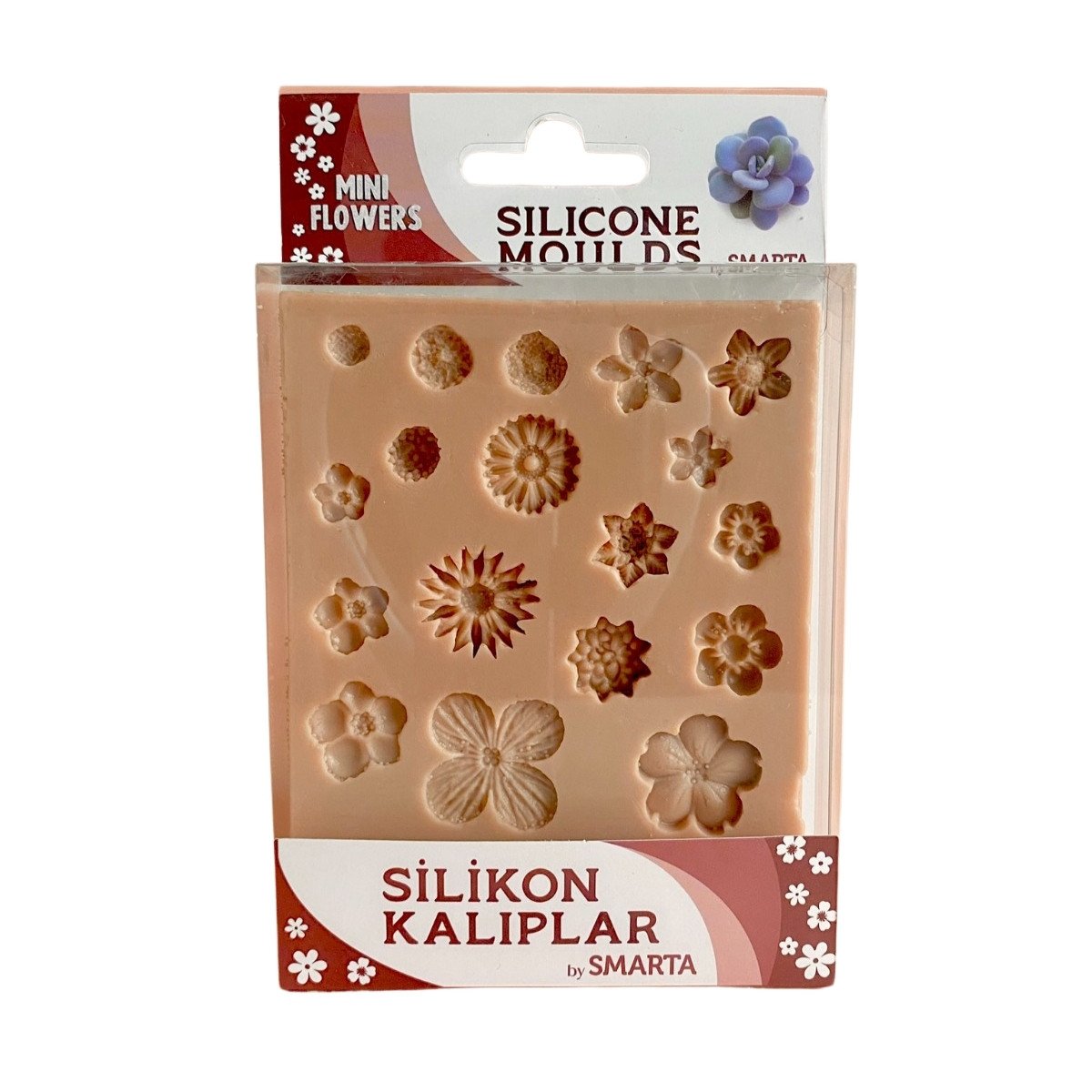 Smarta Silikon Kalıplar Mini Çiçekler 100x130x15mm