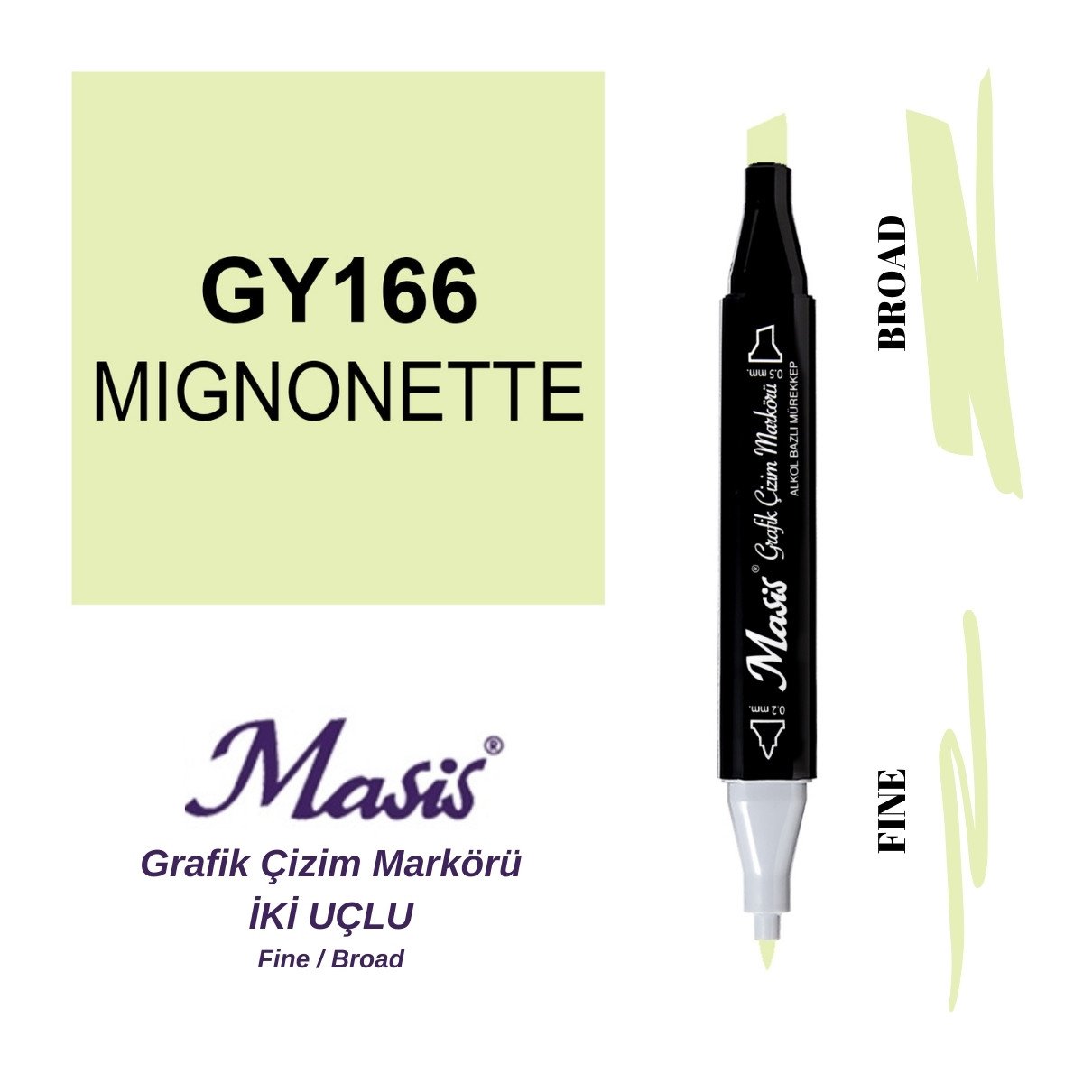 Masis Twin Çift Uçlu Marker Kalemi 166 Mignonette