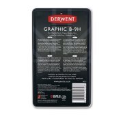 Derwent Graphic Dereceli Karakalem 12'li Set B 9h Arası Tonlar