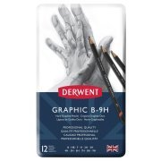 Derwent Graphic Dereceli Karakalem 12'li Set B 9h Arası Tonlar