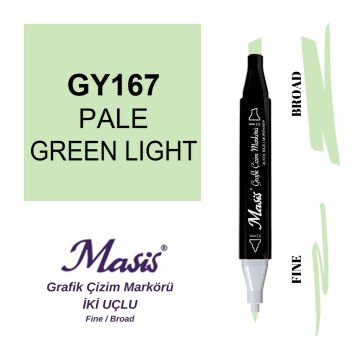 Masis Twin Çift Uçlu Marker Kalemi 167 Pale Green Light