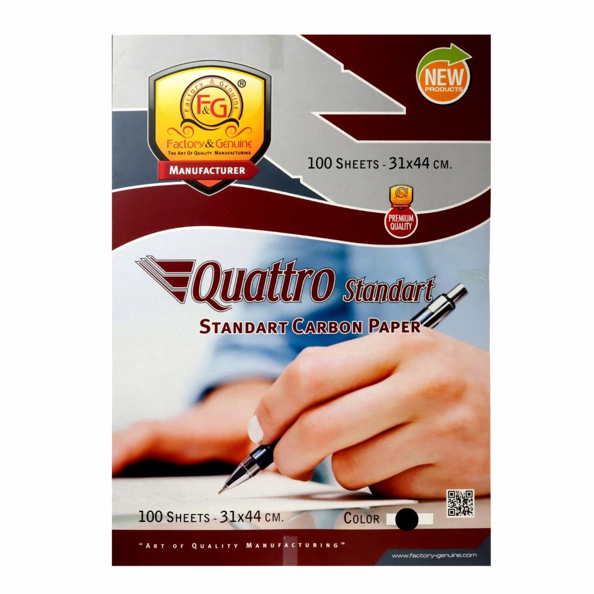 Factory&Genuine Quattro Karbon Kağıdı 42x30cm 100lü Standart Siyah