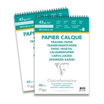 Clairefontaine Calque Aydinger Defter Spiralli A3 45gr 30yp