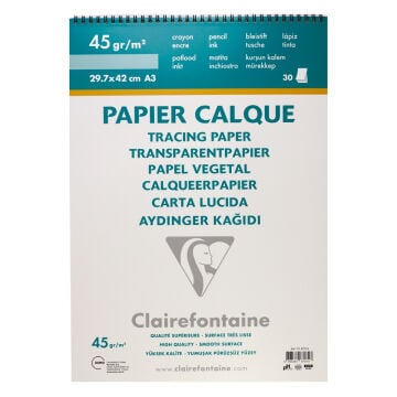 Clairefontaine Calque Aydinger Defter Spiralli A3 45gr 30yp