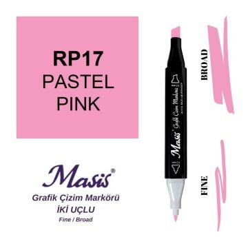 Masis Twin Çift Uçlu Marker Kalemi 17 Pastel Pink