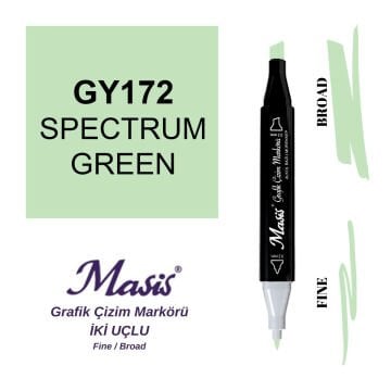 Masis Twin Çift Uçlu Marker Kalemi 172 Spectrum Green