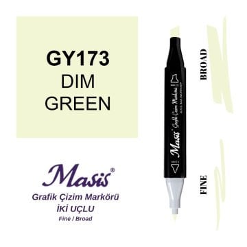 Masis Twin Çift Uçlu Marker Kalemi 173 Dim Green