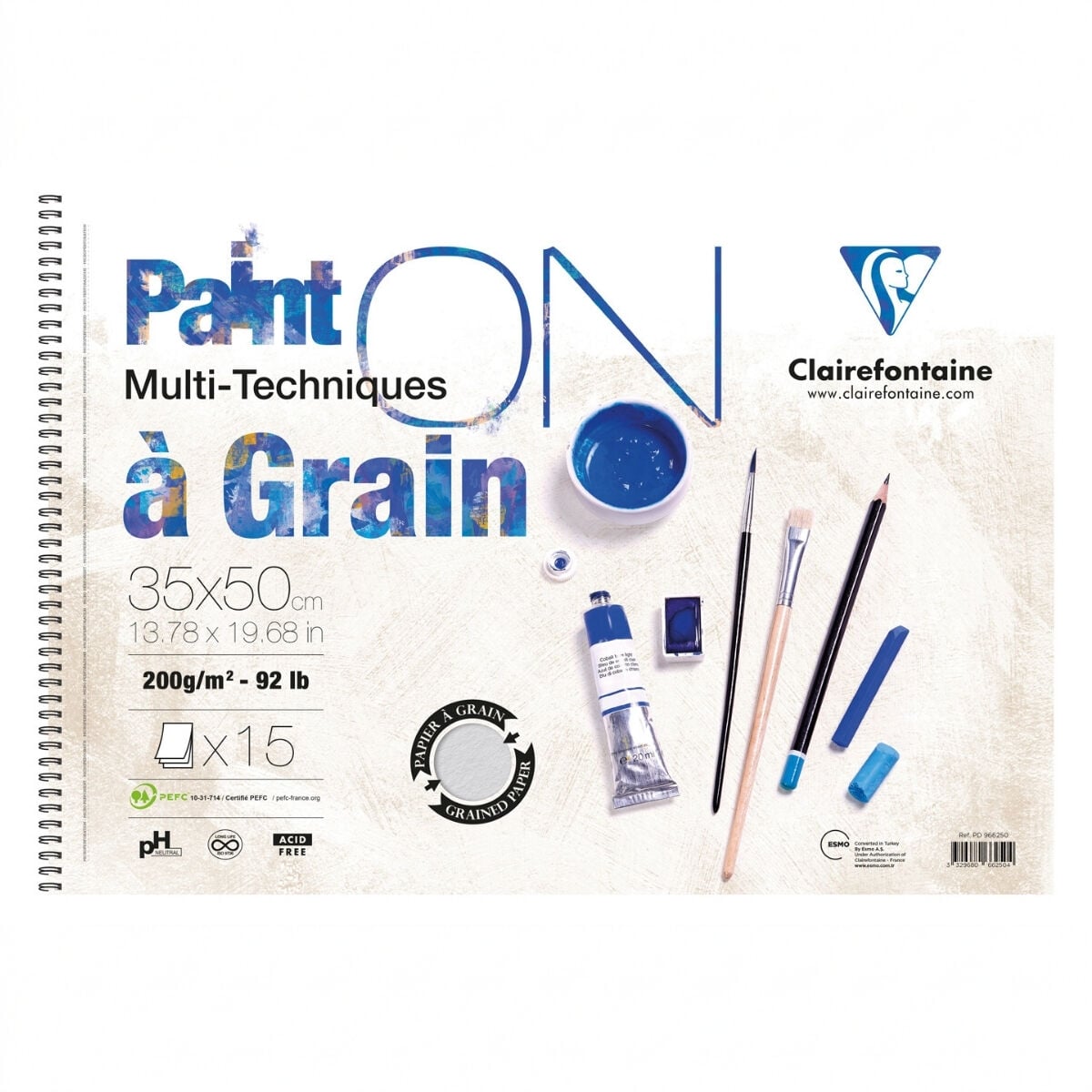 Clairefontaine Paint On A Grain Çok Amaçlı Blok 35x50cm 200gr 15yp