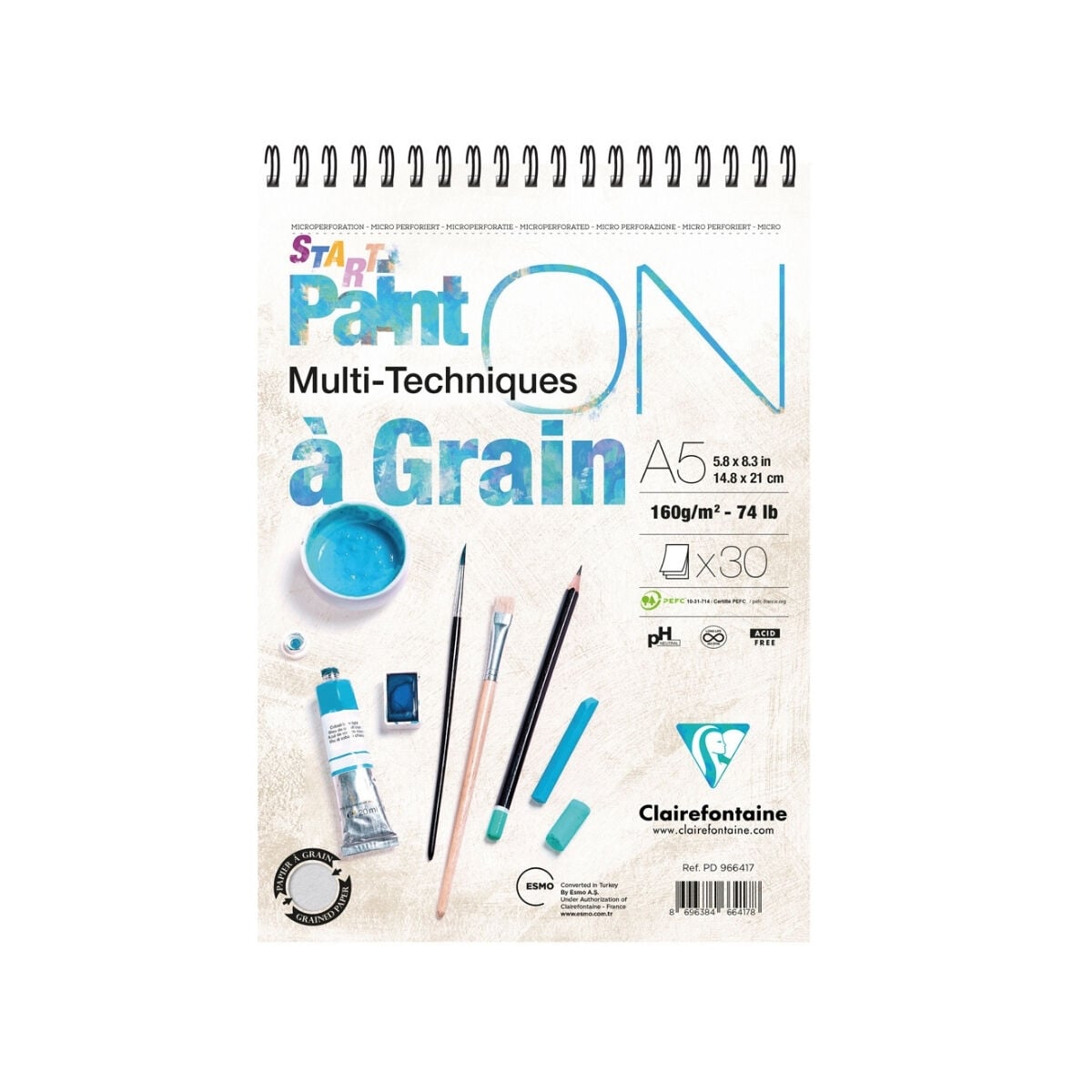 Clairefontaine Paint On A Grain Start Çok Amaçlı Blok A5 160gr 30yp