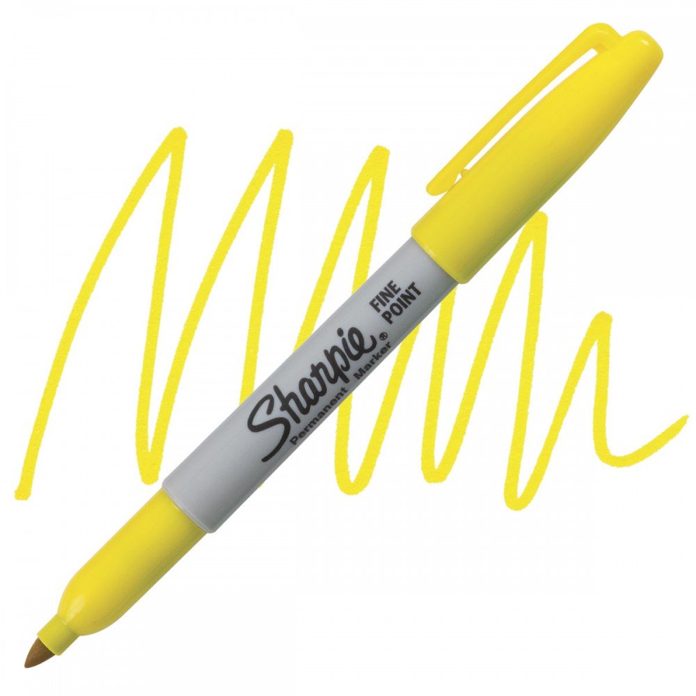 Sharpie Permanent Markör Fine - Koyu Sarı