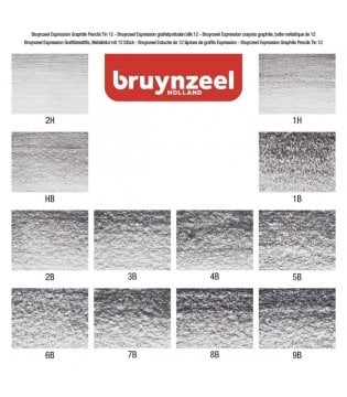 Bruynzeel Expression Graphite Dereceli Karakalem Seti 12'li