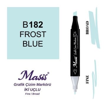 Masis Twin Çift Uçlu Marker Kalemi 182 Frost Blue