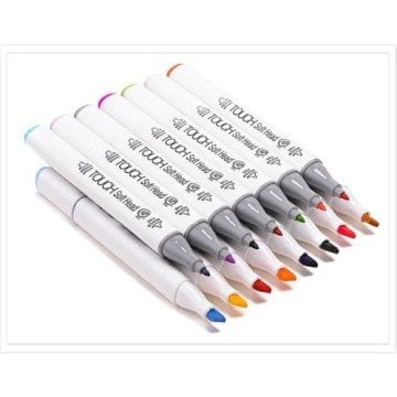 Superior Touch Soft Head MS-888 Twin Marker Kalem Seti 12 Renk
