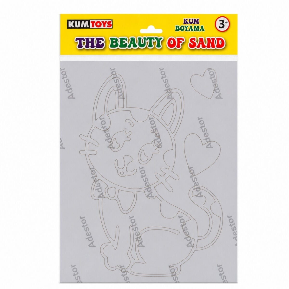 Kumtoys Kum Boyama Set 23x33cm Kedi