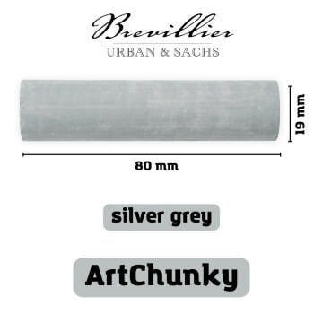 Cretacolor ArtChunky Renkli Kömür Çubuk Yuvarlak 18x80mm Silvergrey
