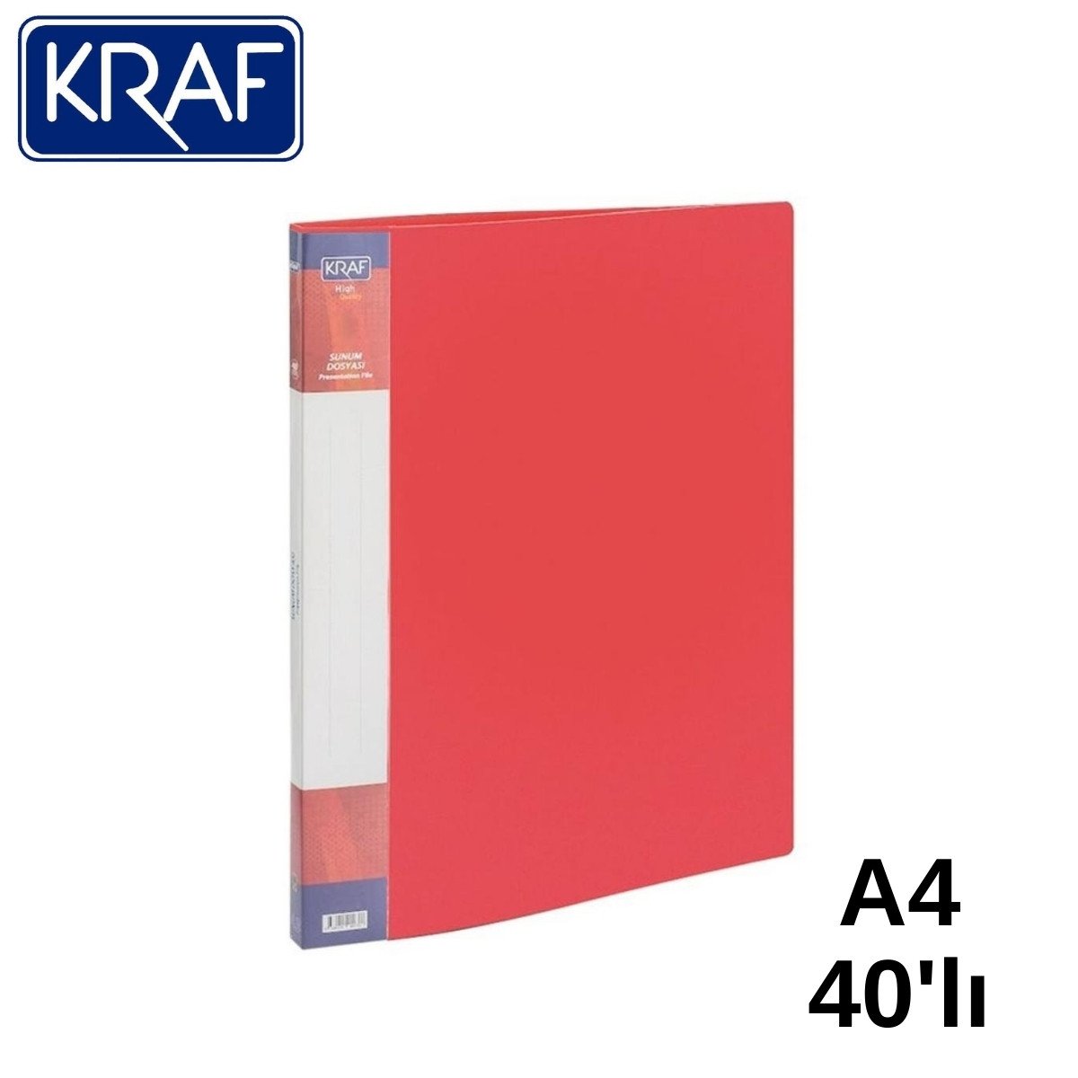Kraf Sunum Dosyası A4 40lı Kırmızı - 120,00 TL | Hakikat Kırtasiye