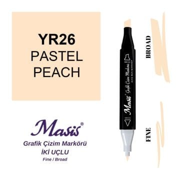 Masis Twin Çift Uçlu Marker Kalemi 26 Pastel Peach